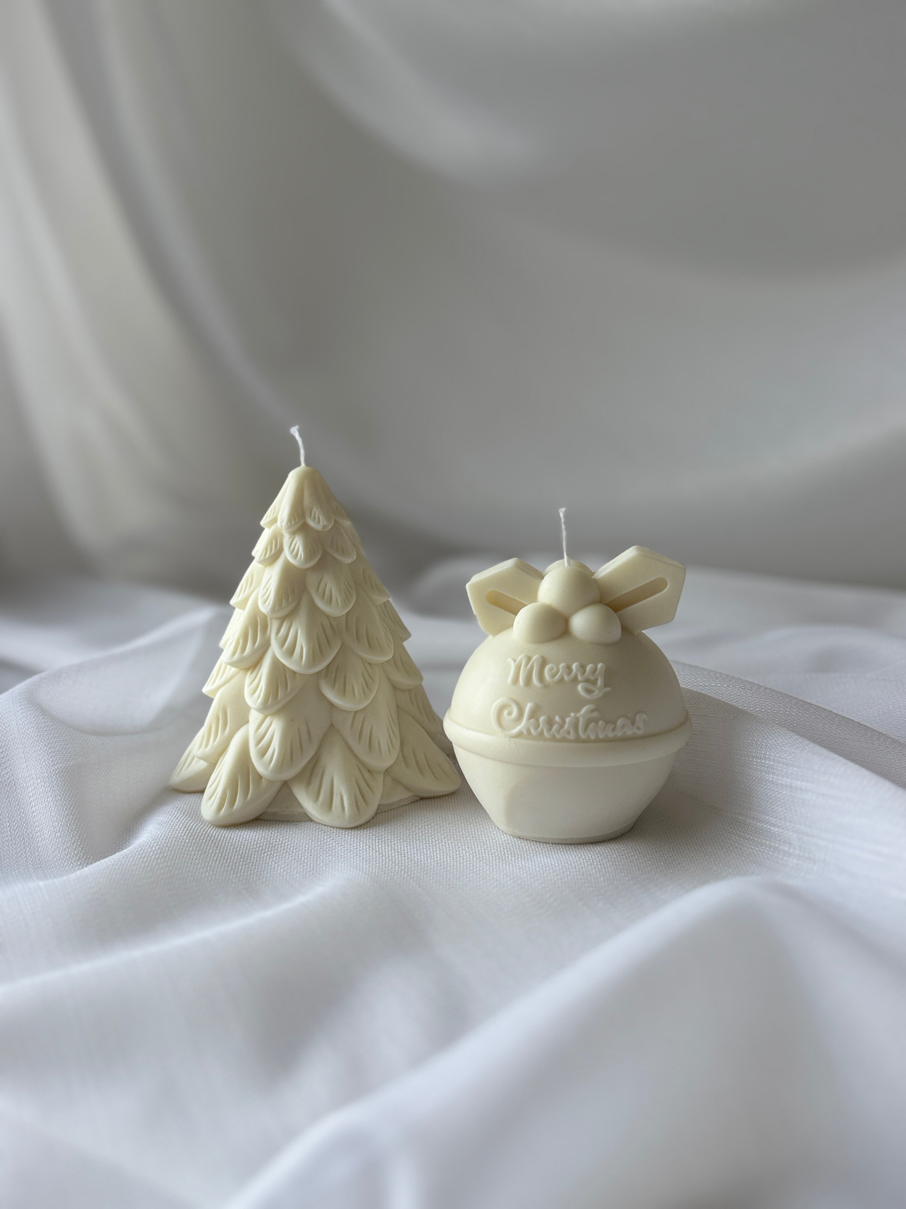 Tannenbaum/Kugel-Set weiss