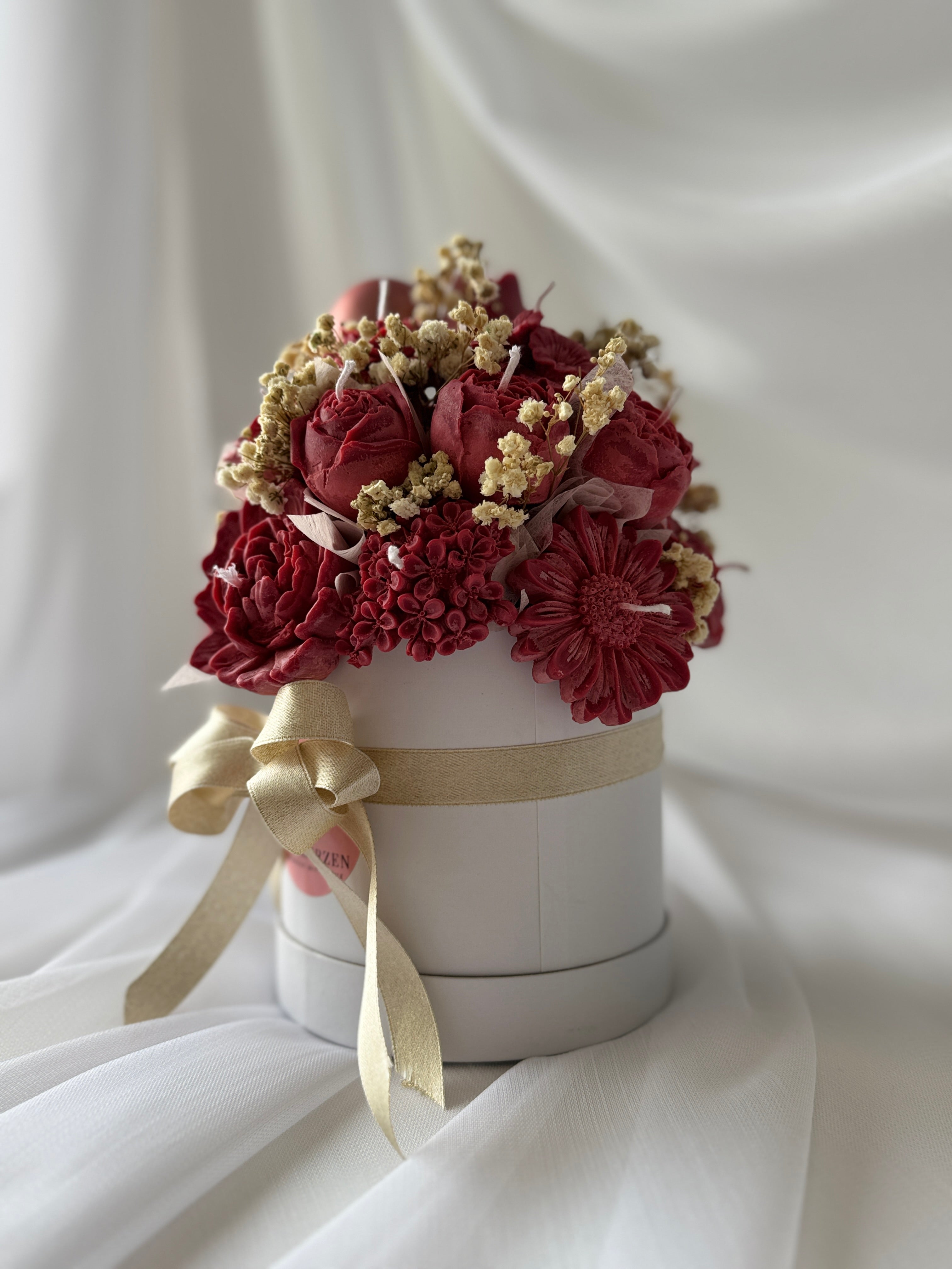 Kerzenstrauss Weihnachtsrot mittel