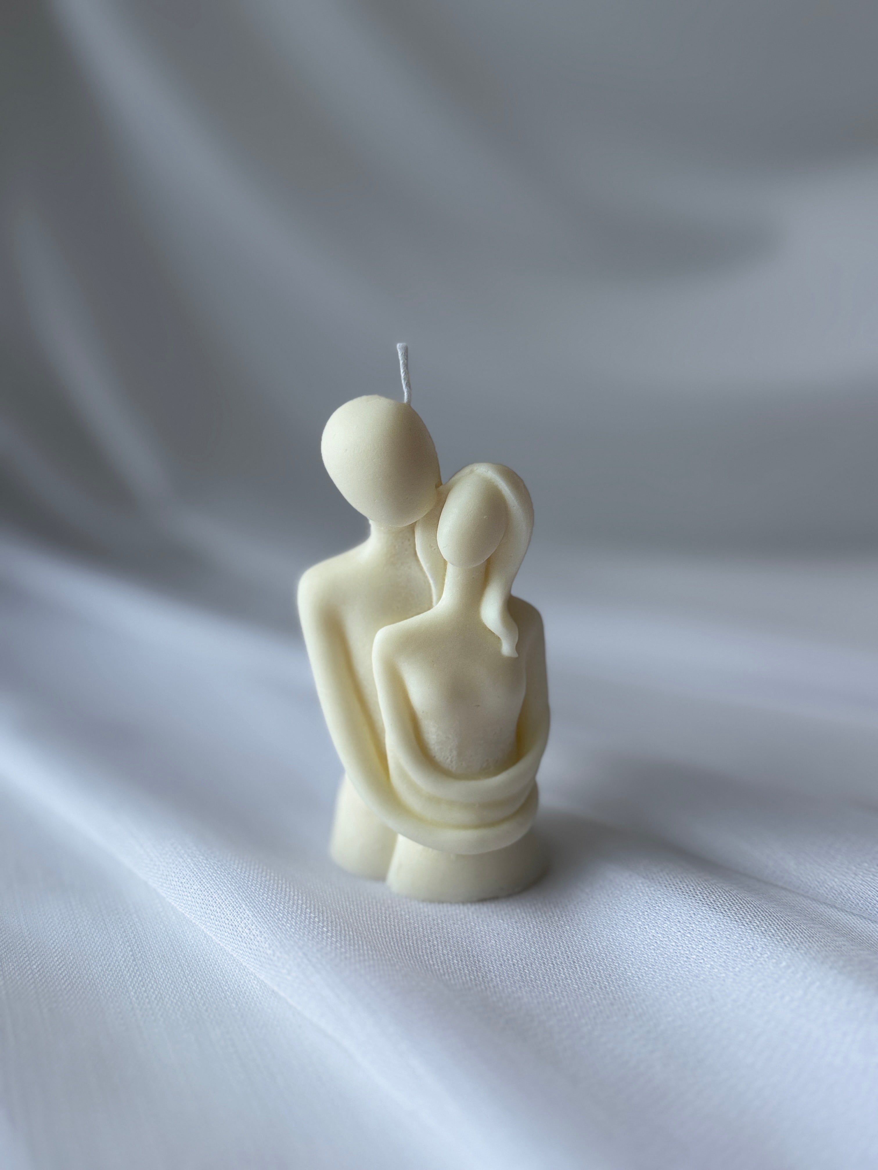 Liebeskerze Paar Creme