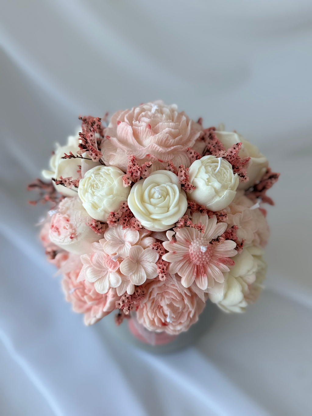 Kerzenstrauss Rosa Romance gross