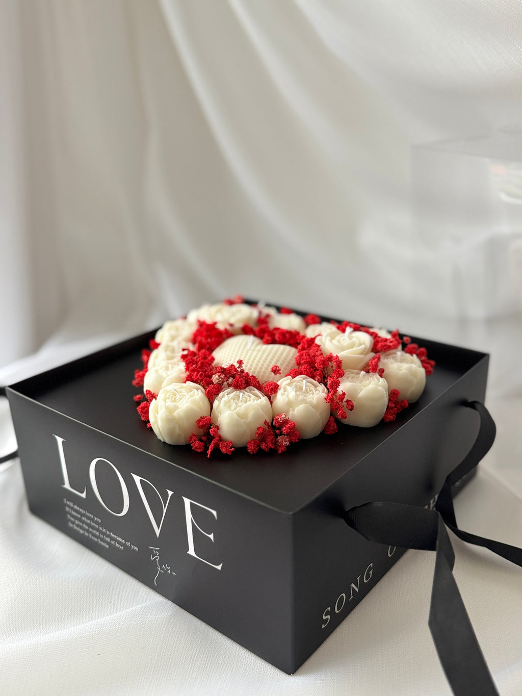 Love Kerzen-Bouquet in Premium Box