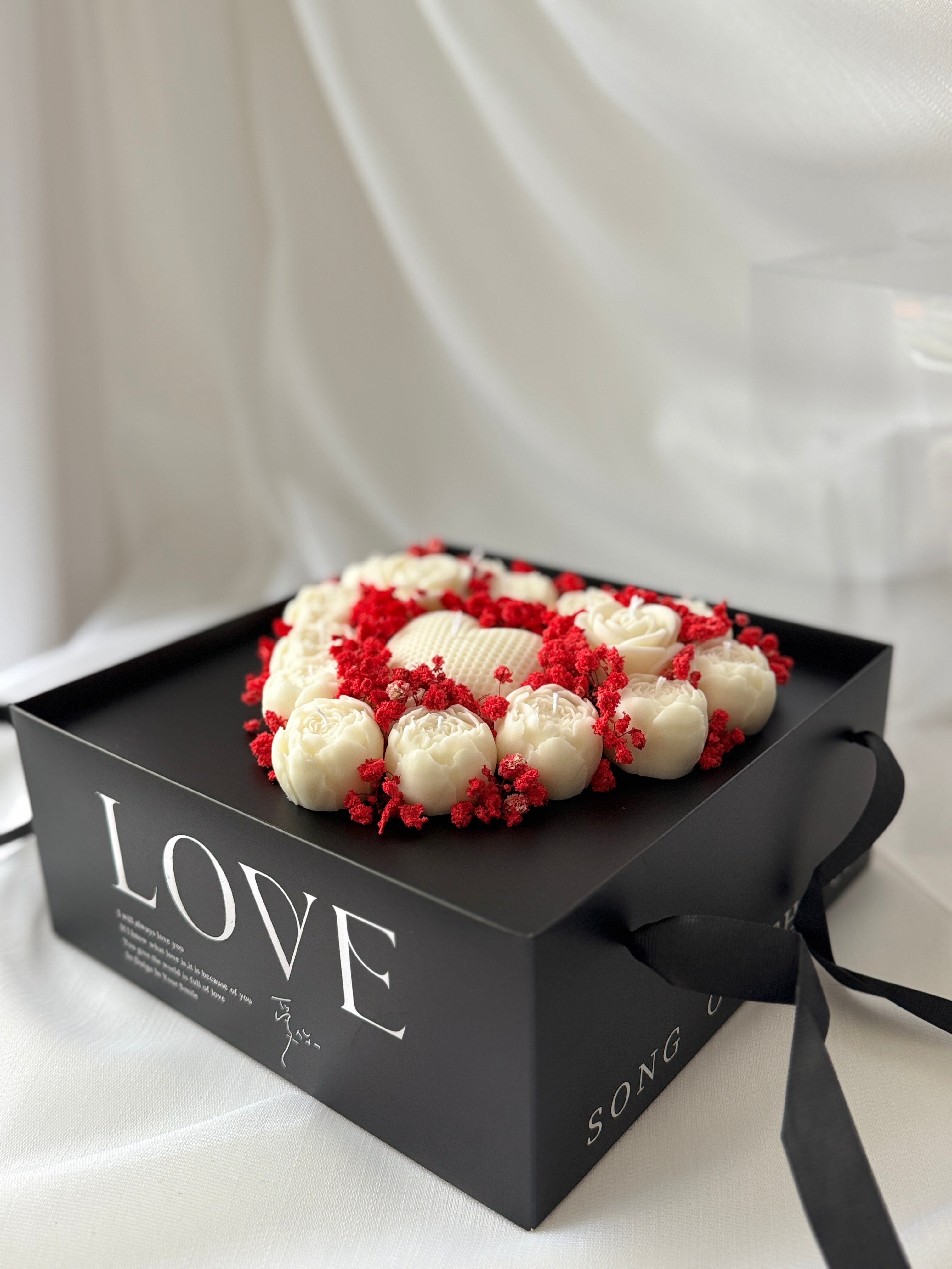 Love Kerzen-Bouquet in Premium Box