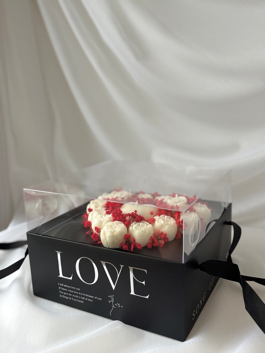 Love Kerzen-Bouquet in Premium Box