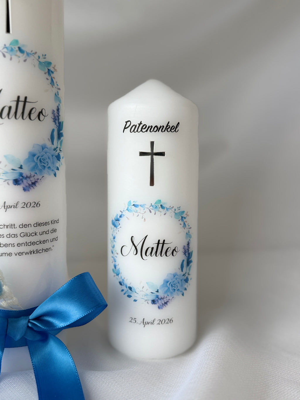 Taufkerzen Blau