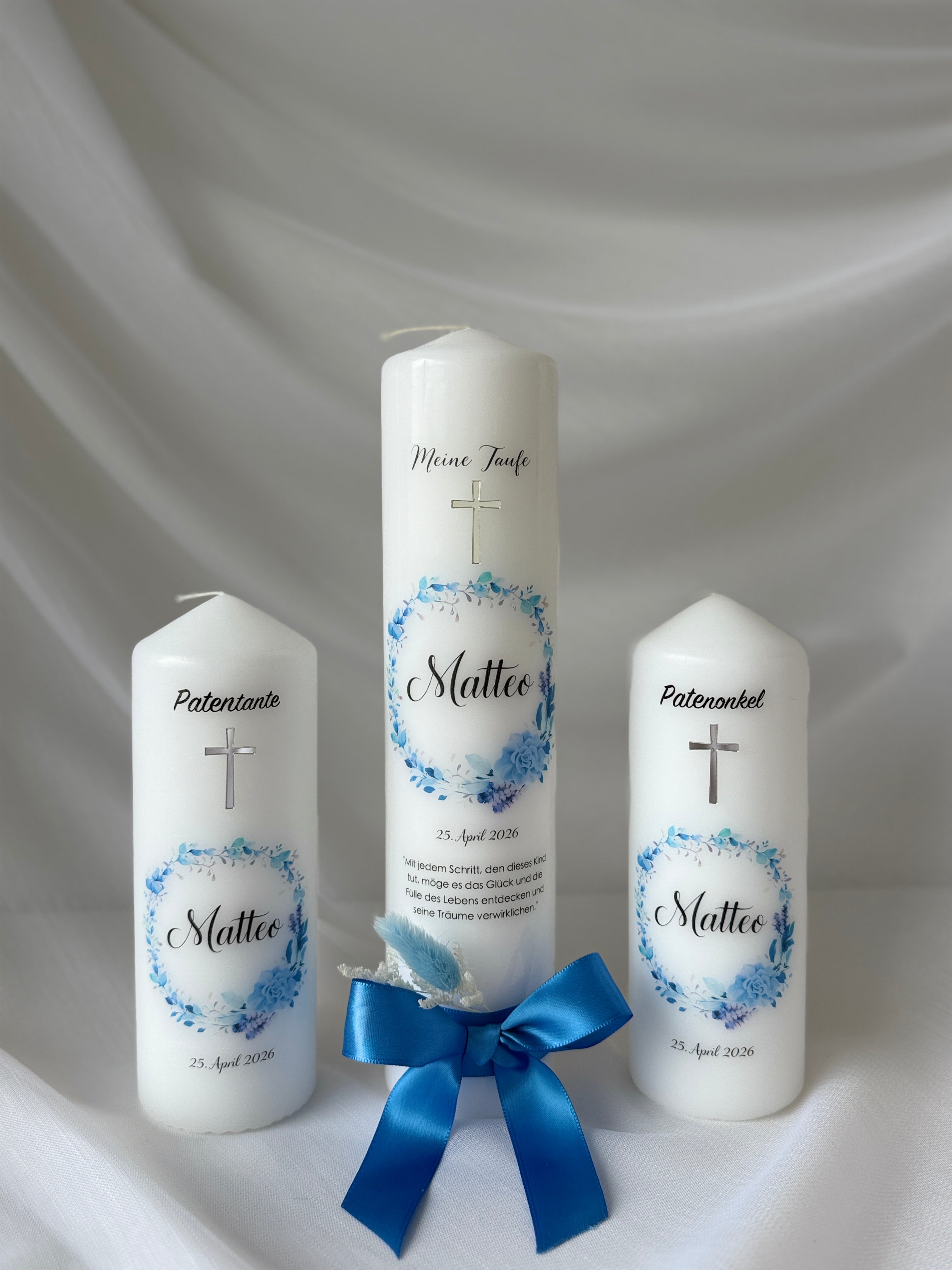 Taufkerzen Blau