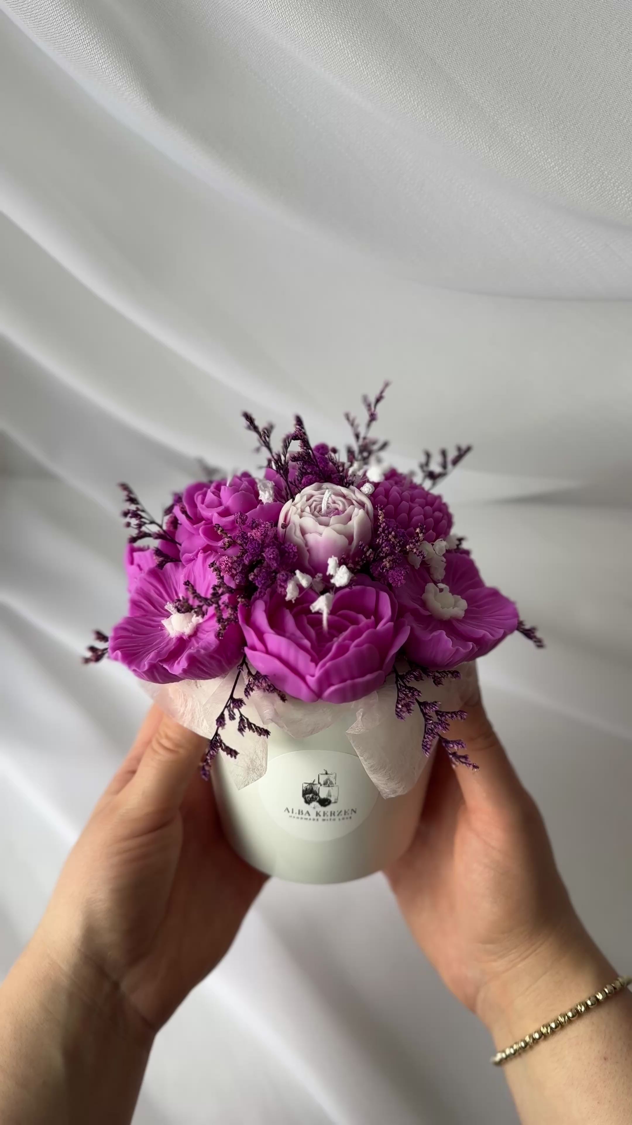 Kerzenstrauss Lavendel